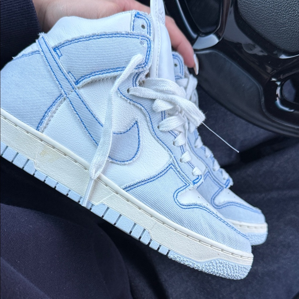 Nike dunk high blue denim